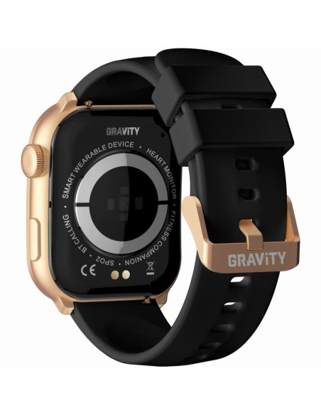 Smartwatch damski gravity gt28-5 pasek + bransoleta różowe złoto czarny