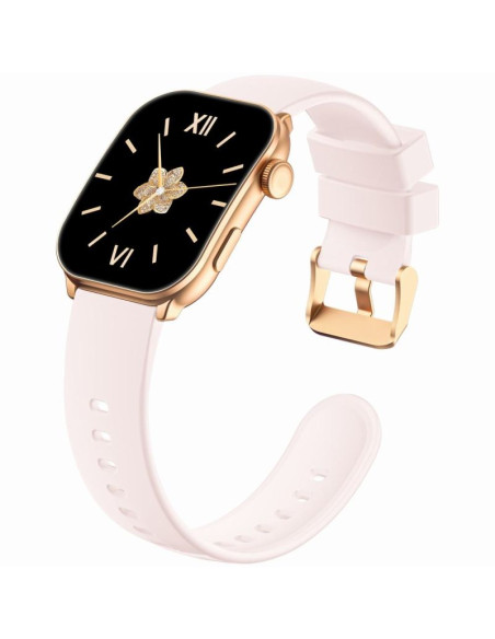Smartwatch damski gravity gt28-6 pasek + bransoleta różowe złoto różowy