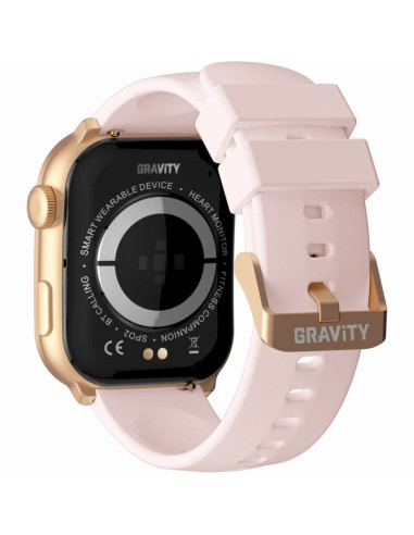 Smartwatch damski gravity gt28-6 pasek + bransoleta różowe złoto różowy
