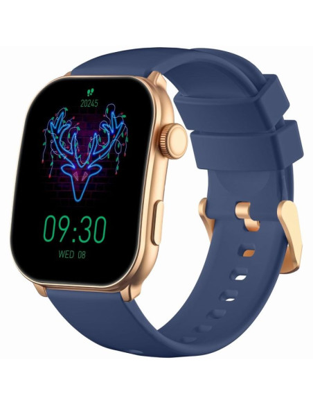 Smartwatch damski gravity gt28-8 pasek + bransoleta różowe złoto granatowy