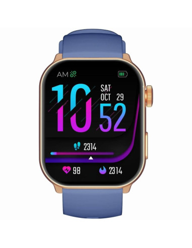 Smartwatch damski gravity gt28-8 pasek + bransoleta różowe złoto granatowy