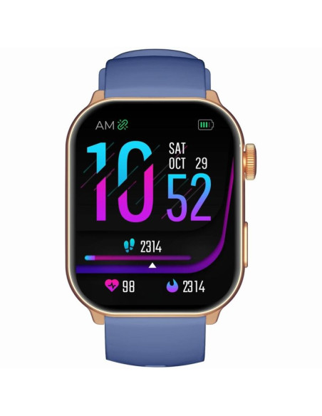 Smartwatch damski gravity gt28-8 pasek + bransoleta różowe złoto granatowy