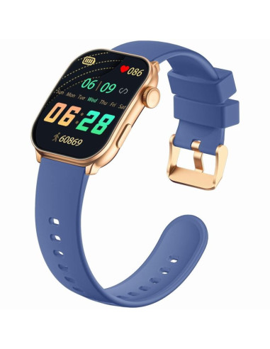 Smartwatch damski gravity gt28-8 pasek + bransoleta różowe złoto granatowy