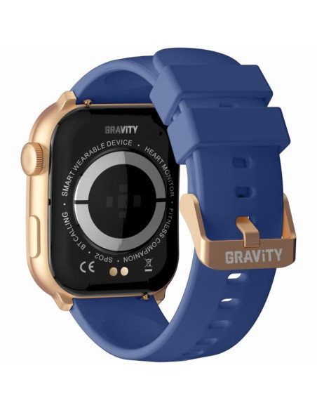 Smartwatch damski gravity gt28-8 pasek + bransoleta różowe złoto granatowy