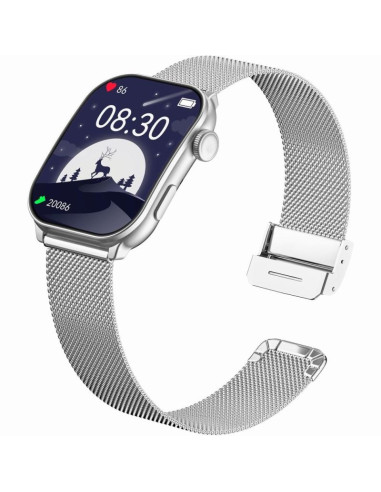 Smartwatch damski gravity gt28-9 pasek + bransoleta czarno srebrny