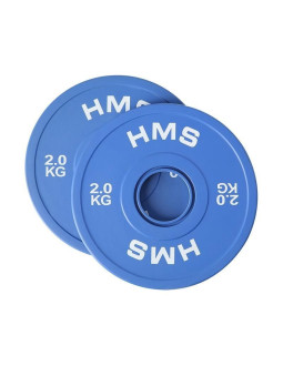 Talerz olimpijski bumper 2x2kg niebieski hms cbrs20