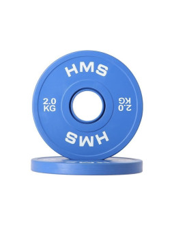 Talerz olimpijski bumper 2x2kg niebieski hms cbrs20 2