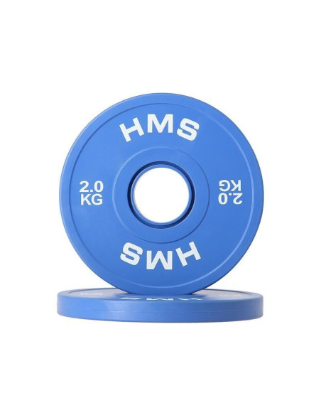 Talerz olimpijski bumper 2x2kg niebieski hms cbrs20
