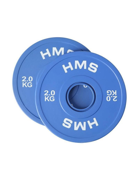 Talerz olimpijski bumper 2x2kg niebieski hms cbrs20