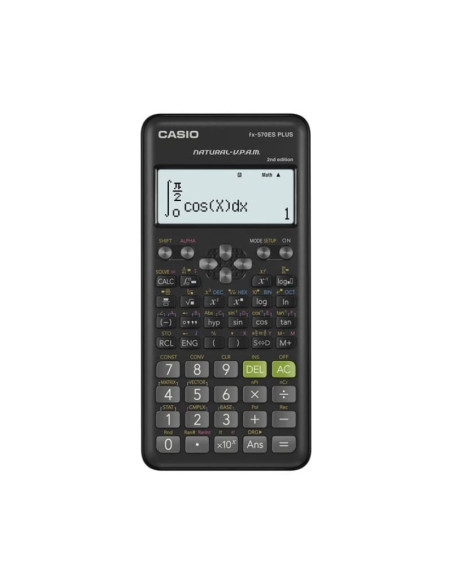 Casio kalkulator naukowy fx-570esplus-2-b, 417 funkcji, 77x162mm, czarny