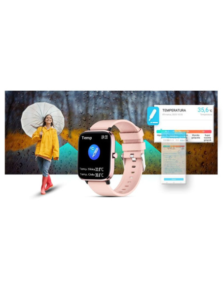Smartwatch giewont różowy gw230-1
