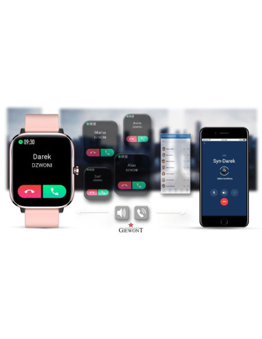 Smartwatch giewont różowy gw230-1