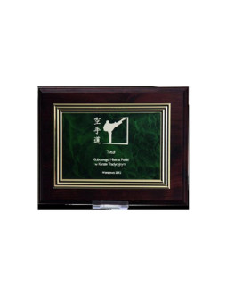 Dyplom z tworzywa sztucznego z grawerem na złotej blaszce 2