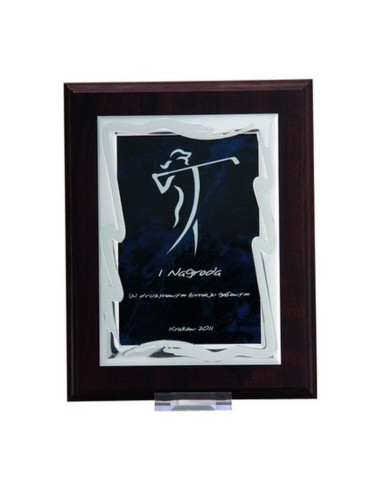 Dyplom z tworzywa sztucznego z metalową blaszką grawerowany