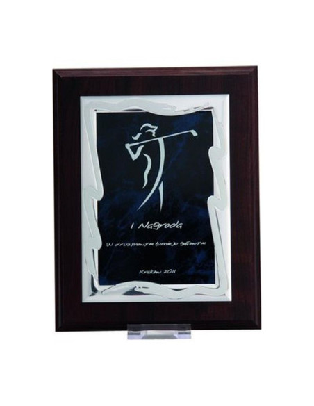 Dyplom z tworzywa sztucznego z metalową blaszką grawerowany