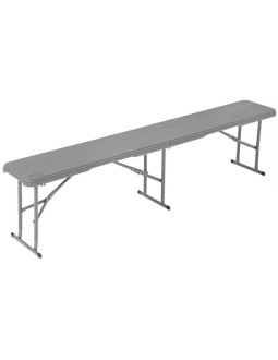 Ławka cateringowa składana 183x28x43cm szara 2