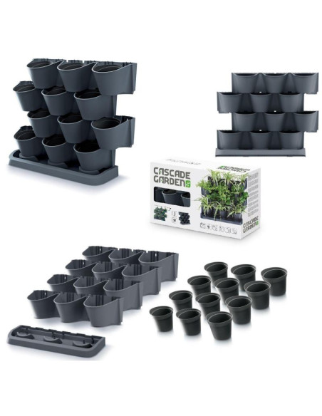 Kwietnik ogród wertykalny stojący antracyt