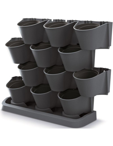 Kwietnik ogród wertykalny stojący antracyt