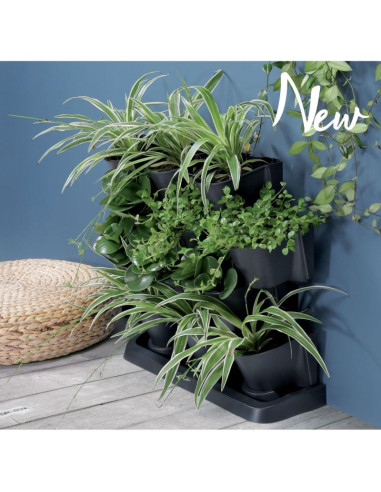 Kwietnik ogród wertykalny stojący antracyt