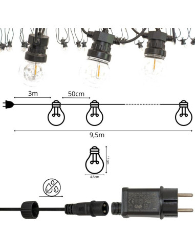 Girlanda ogrodowa party light 20led