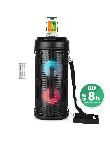 Media-tech partybox keg bt- kompaktowy głośnik stereofoniczny bluetooth z radiem fm, odtwarzaczem mp3 mt3165