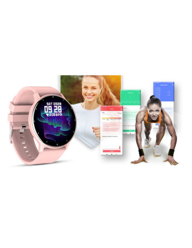 Smartwatch giewont różowy gw120-1