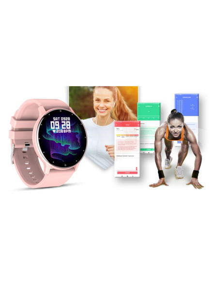 Smartwatch giewont różowy gw120-1