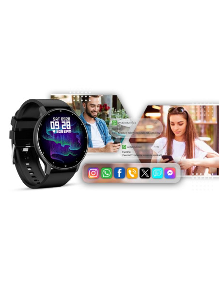Smartwatch giewont czarny gw120-2 pro