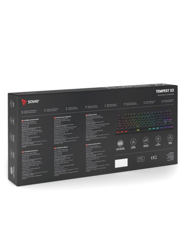 Savio klawiatura mechaniczna rgb outemu red tempest x2