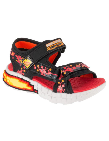 Skechers mega-splash 4k 402161l-bkrd czarne 28
