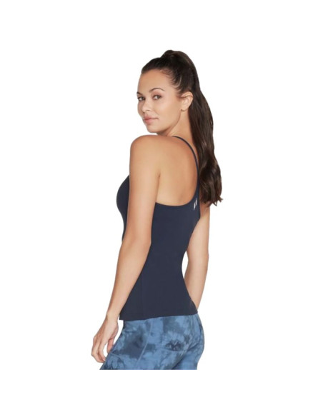 Skechers go walk racerback shelf bra cami w1tt134-nvy granatowe m
