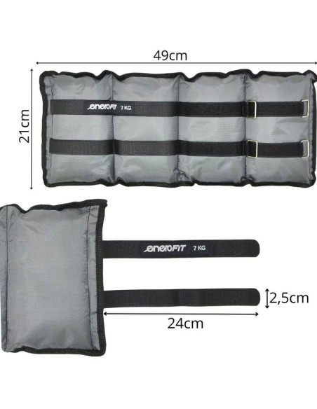 Obciążenie na przeguby szare 14kg (2x7kg) enero fit