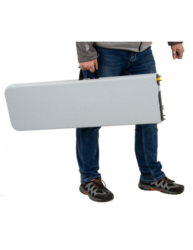 Ławka cateringowa składana 183x28x43cm biała