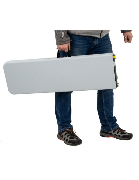 Ławka cateringowa składana 183x28x43cm biała