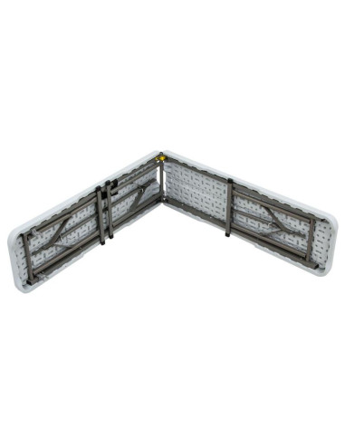 Ławka cateringowa składana 183x28x43cm biała