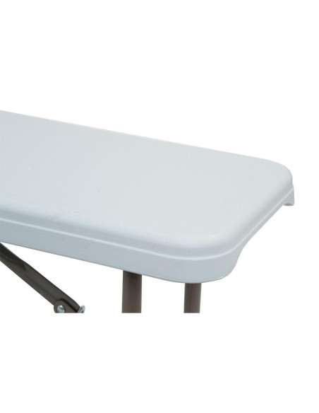 Ławka cateringowa składana 183x28x43cm biała