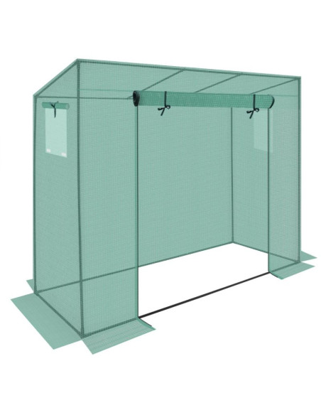 Szklarnia do pomidorów ogórków 200x77x168-150cm pe zielona