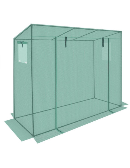 Szklarnia do pomidorów ogórków 200x77x168-150cm pe zielona