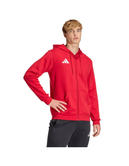 Bluza męska adidas entrada 26 fz hoody czerwona kf5944