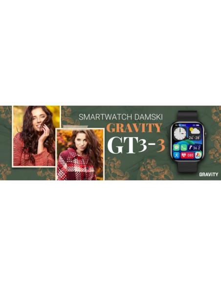 Smartwatch damski gravity gt3-3