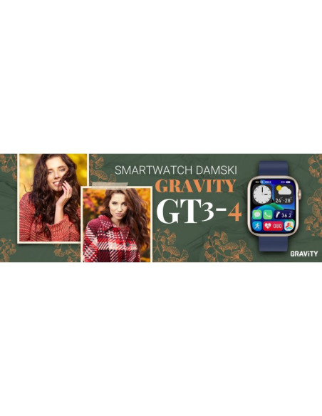 Smartwatch damski gravity gt3-4