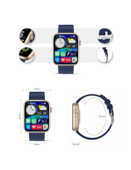 Smartwatch damski gravity gt3-4