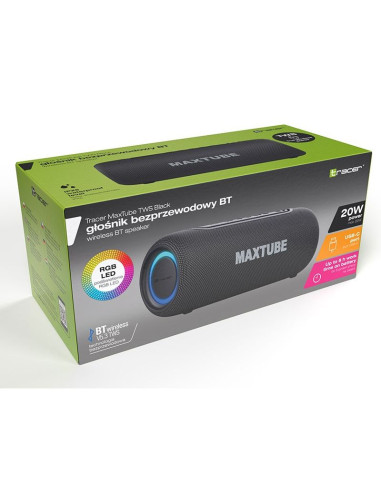 Tracer głośnik tws maxtube bluetooth black