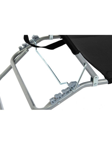 Łóżko turystyczne kempingowe składane czarne