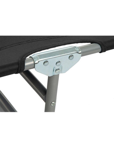 Łóżko turystyczne kempingowe składane czarne