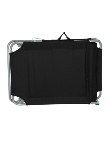 Łóżko turystyczne kempingowe składane czarne