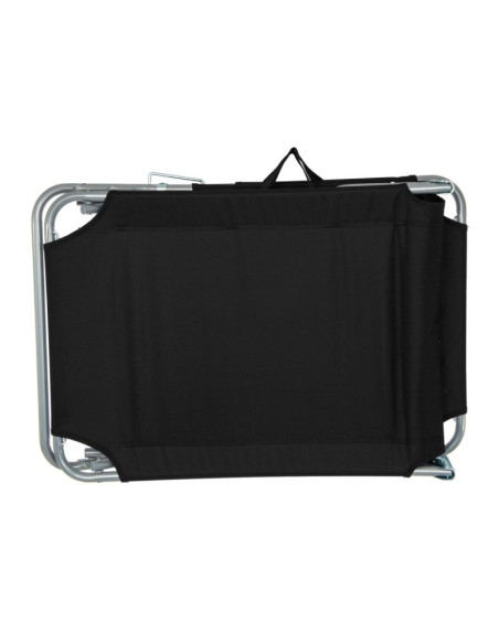 Łóżko turystyczne kempingowe składane czarne