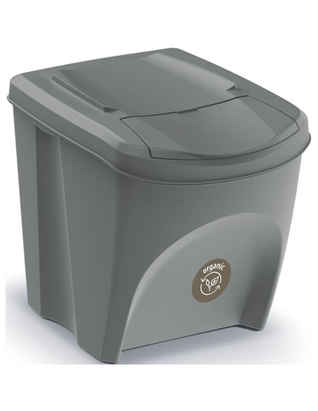 Śmietnik kosze na śmieci 25 l sortibox set4 szt. szary kamień