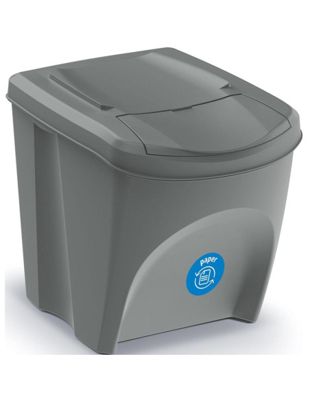 Śmietnik kosze na śmieci 25 l sortibox set4 szt. szary kamień