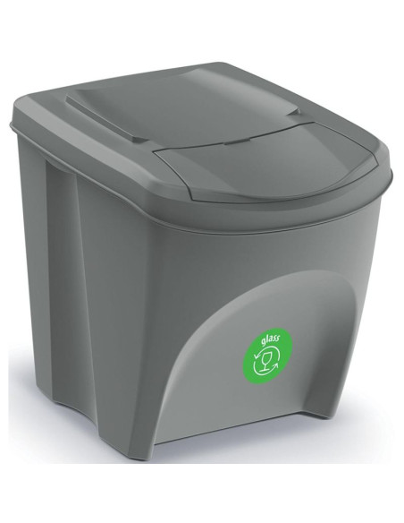 Śmietnik kosze na śmieci 25 l sortibox set4 szt. szary kamień